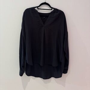 Madewell Black Long Sleeve Relaxed Blouse